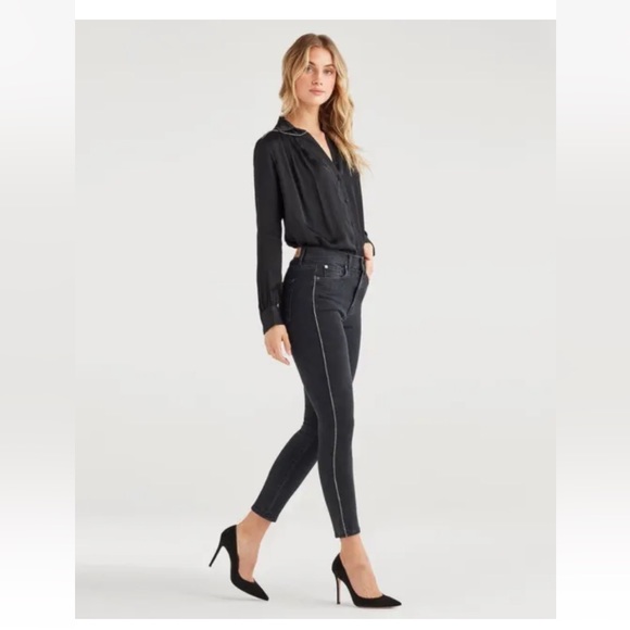 🆕 7 For All Mankind Luxe Vintage High Waist Ankle Skinny Jeans - Picture 4 of 11